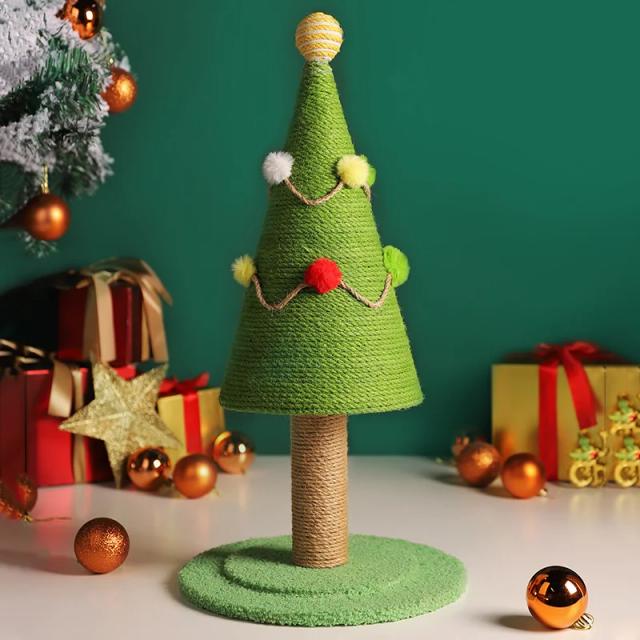 Árvore de Natal para Gatos: Escalador de Sisal Grande e Resistente a Riscos para Brincadeiras Naturais