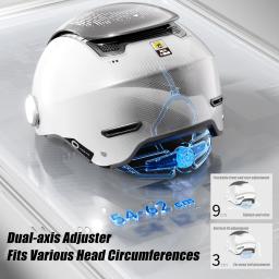 Bibee capacete da motocicleta elétrica verão respirável bicicleta elétrica rosto aberto capacete das mulheres dos homens lentes duplas jet scooter metade capacetes - Image 5