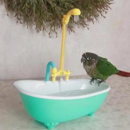 Gaiola De Banho De Pássaro De Chuveiro De Papagaio Automático, Tigela De Chuveiro, Brinquedo Do Papagaio, Acessórios De Banheira De Pássaro - Image 2