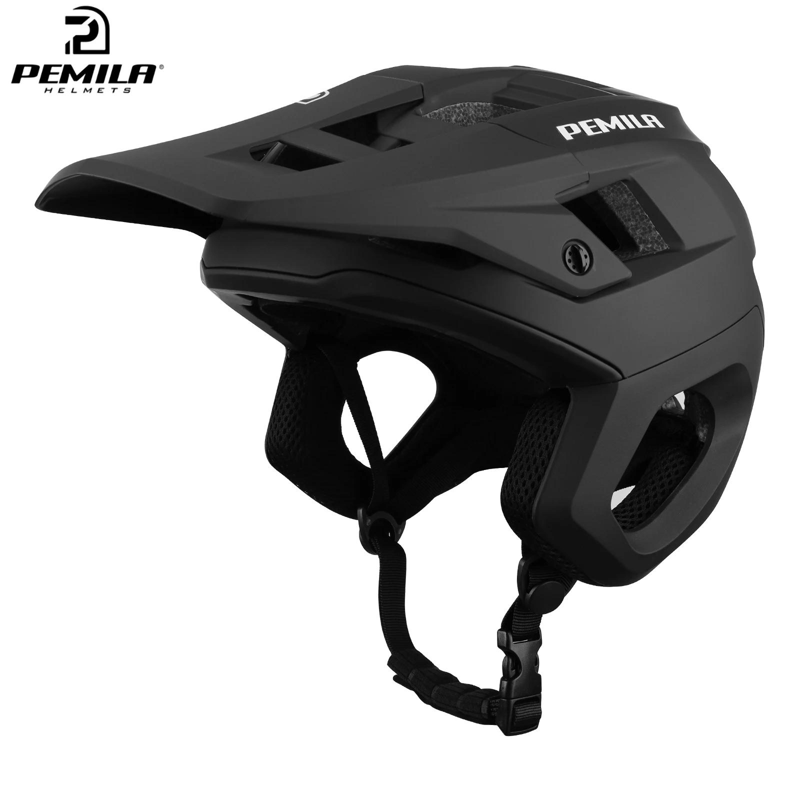 PEMILA-Capacete de Bicicleta Proteção Orelha Integrado, Meia Capacete Mountain Bike, Armadura BMX, Matt Color, Off Road, Corrida, Novo, 3/4 - Image 1