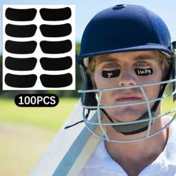 Black Baseball Eye Stickers para adultos e crianças, sob os olhos, tiras de futebol, esportes, respirável, meninas, meninos, 100pcs - Image 1