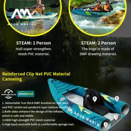 AQUA MARINA STEAM-Caiaque Inflável para Adultos, Esportes Aquáticos, Rafting, Exploração Tipo Barco de Borracha, 10 ", 3", 13 ", 6", K2 Drifting - Image 3