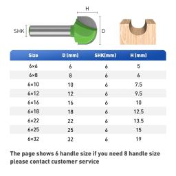 Round Bottom Over Nose Router Bit Set, CNC Router Bit, Carbide Ball End Mill, 6mm, 8mm para madeira - Image 4