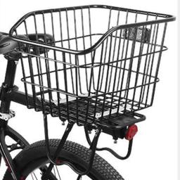 Cesta de Carga Traseira de Metal para Bicicleta, Acessório Universal, Cremalheira de Carga, Grande Capacidade, Durável, Bicicleta sem Tampa - Image 1