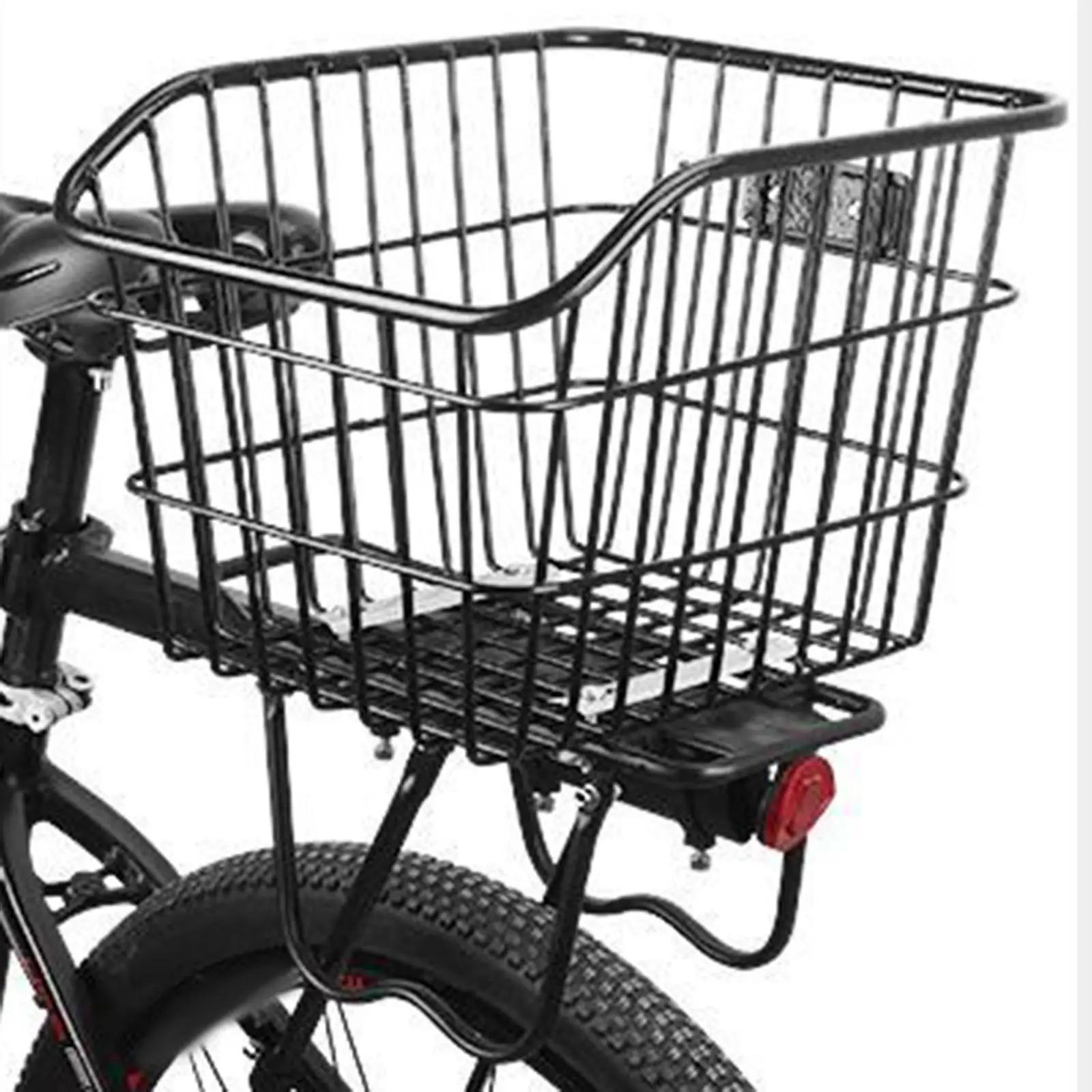 Cesta de Carga Traseira de Metal para Bicicleta, Acessório Universal, Cremalheira de Carga, Grande Capacidade, Durável, Bicicleta sem Tampa - Image 1