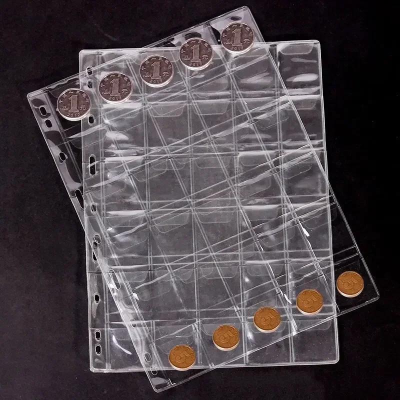 Clássico Porta-moedas para Coleção, Álbum Pockets, Folder Pages, Armazenamento, Clear Organizer, 42, 30, 20, 12, 3 Pockets - Image 1