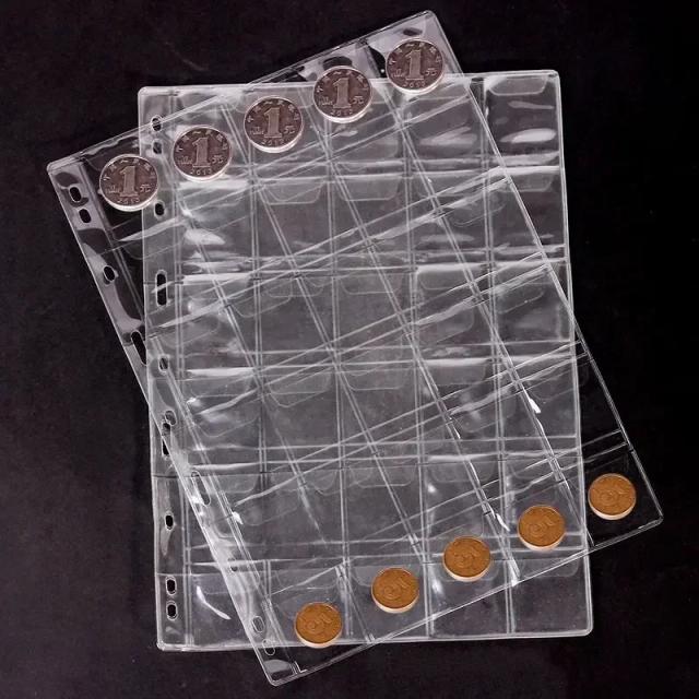 Organizador Clear para Moedas: Álbum com Páginas para Coleção em 12, 20, 30 e 42 Compartimentos
