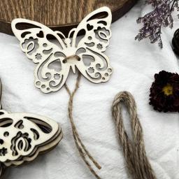 Forma De Borboleta De Madeira Oca Para DIY, Recortes, Artesanato De Madeira, Casamento E Decoração De Casa, 10PCs - Image 4