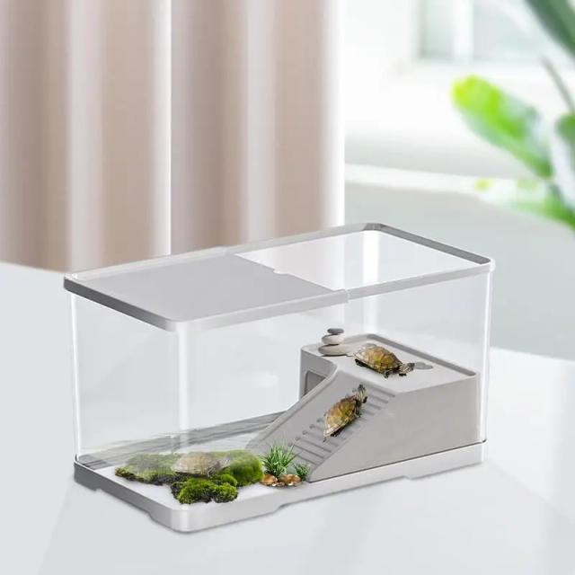 Tartaruga Tanque: Caixa de Alimentação com Plataforma Basking para Répteis em Terrários e Aquários Aquáticos