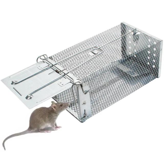 Armadilha de Ratos de Aço Sem Morte com Furos de Ar - Eficaz e Segura para Ratos, Hamsters, Esquilos e Outros Roedores