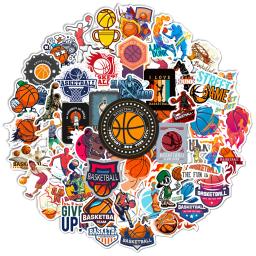 Adesivos elegantes para basquete, adesivos esportivos impermeáveis, para bagagem, laptop, scooter, garrafa de água, 50pcs - Image 2