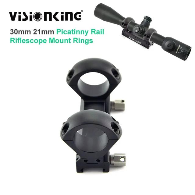 Montagem de 30mm Visionking para Riflescope com Bipod e Anéis Picatinny de 21mm em Alumínio