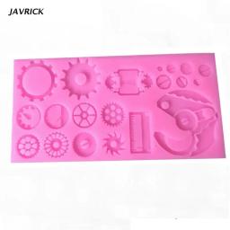 Molde de silicone steampunk calor-resistente molde fondant sugarcraft moldes para argila - Image 4