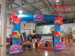 Arco arco-íris porta inflável decoração publicidade materiais decoração festa adereços personalização - Image 6