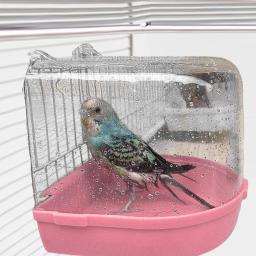 Bird Bath Box for Parrot, Banheira para Lovebirds, Budgie Cage Acessórios, Cockatiel, Budgerigar Birds, Parrot Bath House - Image 2