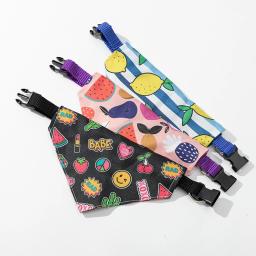 S/m/l cão bandanas fruta impressão animal de estimação triângulo cachecol saliva toalha lavável laços colar gato cão grande acessórios do cão lenço - Image 4