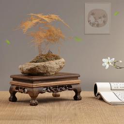 Natural Base de Madeira Sólida para Estátuas, Pedra Bonsai Artesanato, Pedestal De Madeira, Display Stand, Bule, Chá Pet Plate, Vaso Base - Image 1