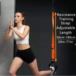 Correias de treinamento de resistência peso corporal, kit completo para treinamento de corpo inteiro, com âncora de porta e extensores - Image 4