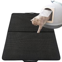 Tapete de areia impermeável para gatos com dupla camada, caixa de areia antiderrapante, cama lavável, limpa, nova - Image 3