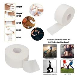 1PC Medical Waterproof Algodão Branco Boxe Fita Adesiva Strain Lesão Care Support Sport Binding Physio Muscle Elastic Bandage - Image 2