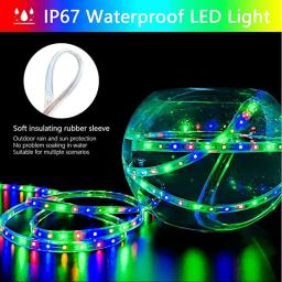 Painel solar alimentado luzes de tira led ao ar livre impermeável colorido smd2835 fita led para diy cerca telhado decoração do jardim - Image 6