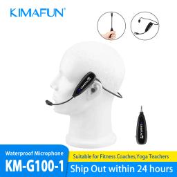 Kimafun 2.4g microfone sem fio de fitness profissional sweatproof microfone à prova dsweatágua para fitness, fiação, aeróbica, yoga, treinador pilates - Image 1