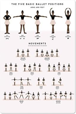 Ballet Conhecimento Metal Tin Signs Room Decor Movimentos Básicos de Ballet Cartazes De Alumínio Club Home Wall Decor Placa Retro - Image 1