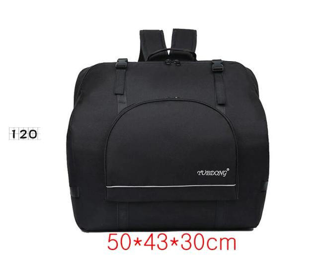 Saco de Acordeão Durável e Ajustável para Teclados de 60 a 120 Baquetas com Compartimento para Armazenamento de Instrumentos
