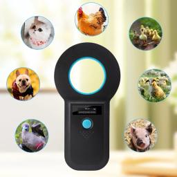 Leitor EMID RFID animal portátil com display OLED, Pet Chip Scanner, gato e cão animal Tag Scanner, FDX-B ISO11784, 85 - Image 2