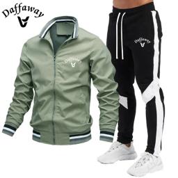 Conjuntos de treino Daffaway masculino, roupas esportivas, jaqueta e moletom, roupas de marca, suéter masculino, outono, 2 peças, 2022 - Image 6