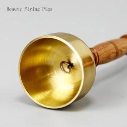 Madeira maciça instrumentos de percussão com alça reta, cobre puro, chumbo carrilhão, budista suprimentos, Law Society, Profissão Templo, 1 Pc - Image 3