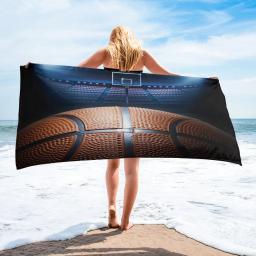 Esportes basquete toalha de praia microfibra secagem rápida suprimentos do banheiro natação ginásio acampamento decoração para casa toalhas para namorados presentes - Image 2