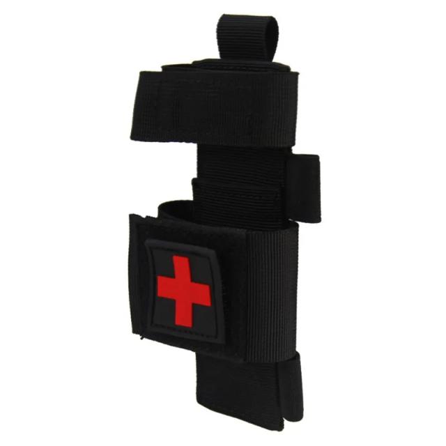 Kit de Primeiros Socorros Tático com Saco Molle, Lanterna, Tocha, Cinto e Torniquete Rápido - Acessórios Essenciais para Emergências Médicas