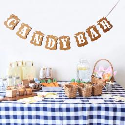 Candy Bar Party Banner, Recepção do casamento, Decoração de Buffet, Fotografia - Image 6