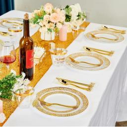 Transparente prata plástico descartável talheres, bandeja com óculos de prata, festa de aniversário suprimentos, 175 PCs, 25 convidado - Image 5
