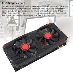Placa de Vídeo para Jogos PCIE 2.0 Slot 16X 6GB GDDR5 192BIT Interface DVI VGA Interface Multimídia HD Baixo Ruído para PC - Image 4