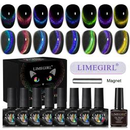 Olho de gato Magnético Unha Polonês Set, Rainbow Glitter, Starry Sparkle, Chameleon Laser, Misture Verniz, Semi-Permanente Nail Salon, Nós - Image 1