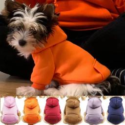 Camisola com capuz com bolsos de duas pernas para pet, camisola para cachorro e gato, roupas para outono e inverno, Pet Shop - Image 1