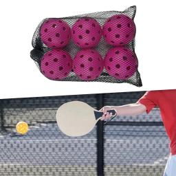 Profissional Pickleball Bolas, Durável Pickle Ball, Acessórios de Competição, Alta Elasticidade, Ao Ar Livre, 74mm, 40 Buracos, 6 Pacote - Image 3