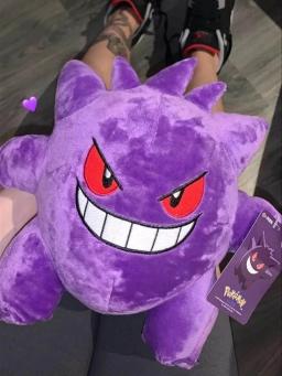 Pokemon Gengar Brinquedos De Pelúcia, Diabo Diabo Boneca Recheada, Anime Engraçado, Peluches Pikachu, Hobbies Kawaii, Coleção Presentes de Natal - Image 1