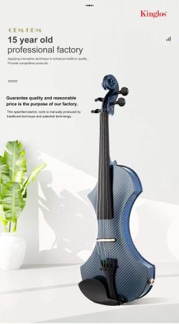 Violino elétrico Spruce corpo, caso impermeável e arco, alta qualidade, tamanho 4/4 - Image 3
