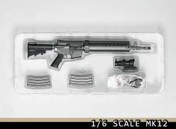 Zytoys 1/6 mini brinquedos modelo arma mk12 pvc material clipes não pode ser ateado fogo modelo caber 12 "figura de ação cena componente - Image 2