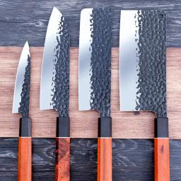Conjunto de Facas Chef Forjado, Facas Japonesas Martelo, Kiritsuke Santoku Knife, Cleaver Salmon Sushi Knife, 90Cr18MoV - Image 3
