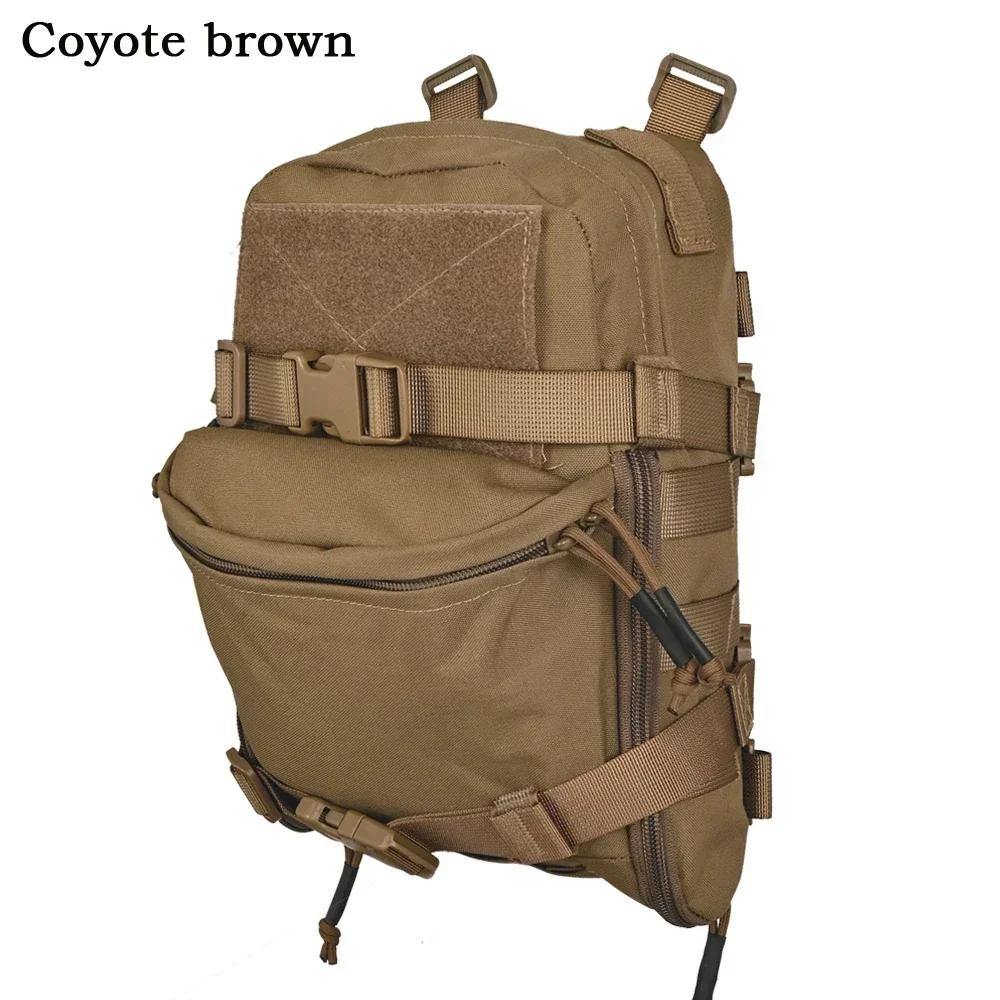 Mochila de hidratação tática, treinamento de combate, assalto, molle, colete de caça ao ar livre, placa traseira, bolsa de água, 1 peça - Image 1