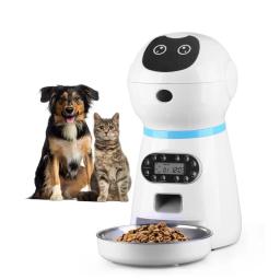 Alimentador automático inteligente Pet com voz Timing, Bacia do aço inoxidável, Cat Dry Food Dispenser, Dog, 3.5L - Image 1