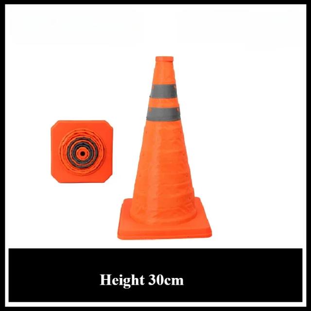 Cones de Tráfego Reflexivos Dobráveis Laranja 30/45/70cm Cone de Advertência Multiuso para Estacionamento