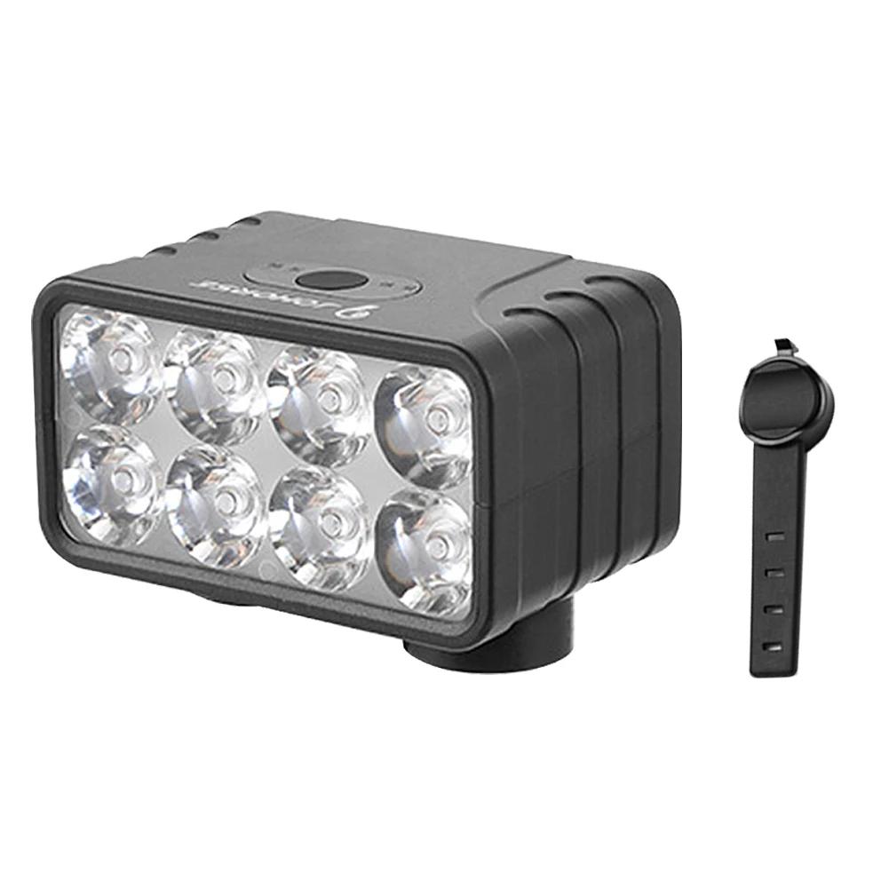 Luz LED dianteira de bicicleta com buzina, luzes de bicicleta, farol MTB, acessórios de bicicleta recarregáveis, 8 LED - Image 1
