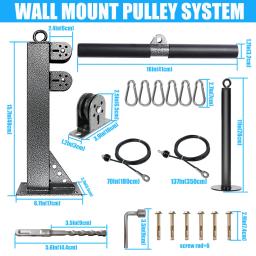 DIY parede polia cabo máquina Set, sistema de fixação, bíceps, tríceps, treinamento de força, treino desportivo, Fitness Equipment - Image 2