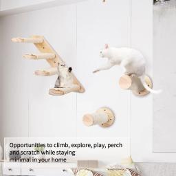 Parede de madeira Escalada Quadro para Gatos, Mobiliário Hammock, Escada Macia, Home Resto, Entretenimento, Pet Shop - Image 4