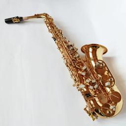 Saxofone Alto com Acessórios para Estojo, Latão Dourado Laca, Instrumento de Música, Sax E-Flat, Nova Chegada - Image 6